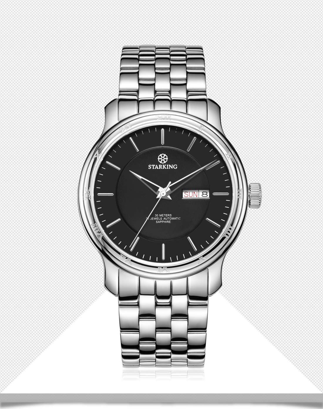 星皇表 【唯品专供】商务双日历全自动机械男表