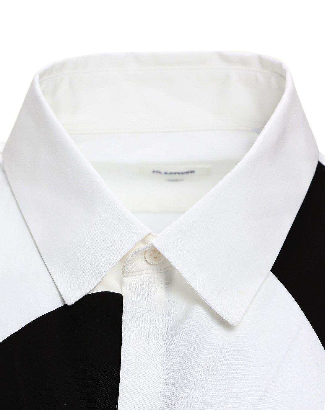 jil sander男款白/黑色纯棉长袖衬衫