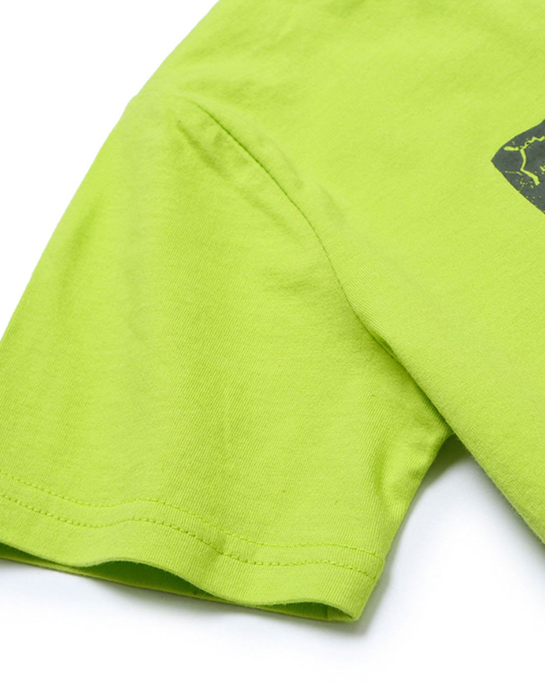 男童酸橙绿针织圆领短袖t恤