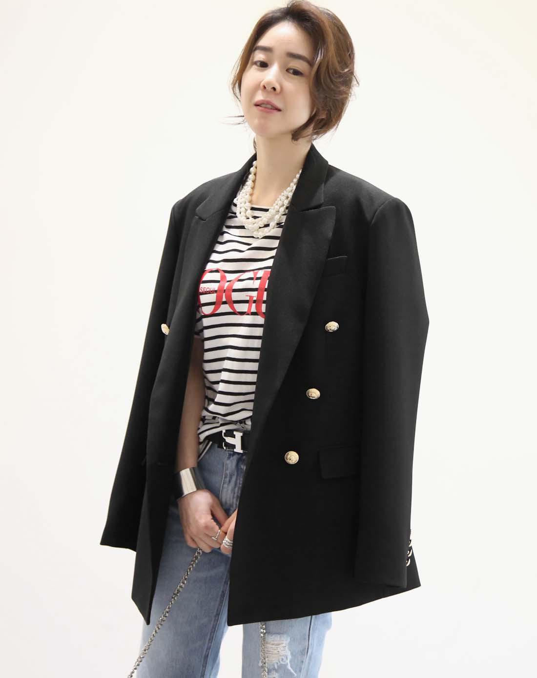 naning9tailored 夹克 黑色