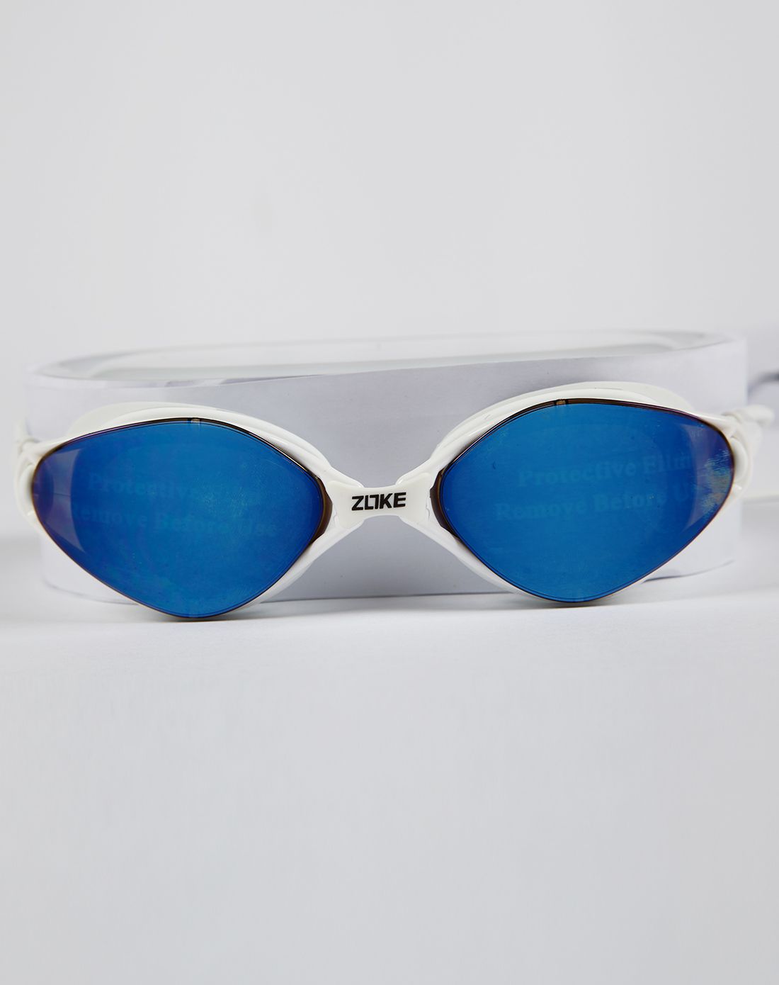 视野清晰舒适不勒眼防紫外线白色均码电镀泳镜