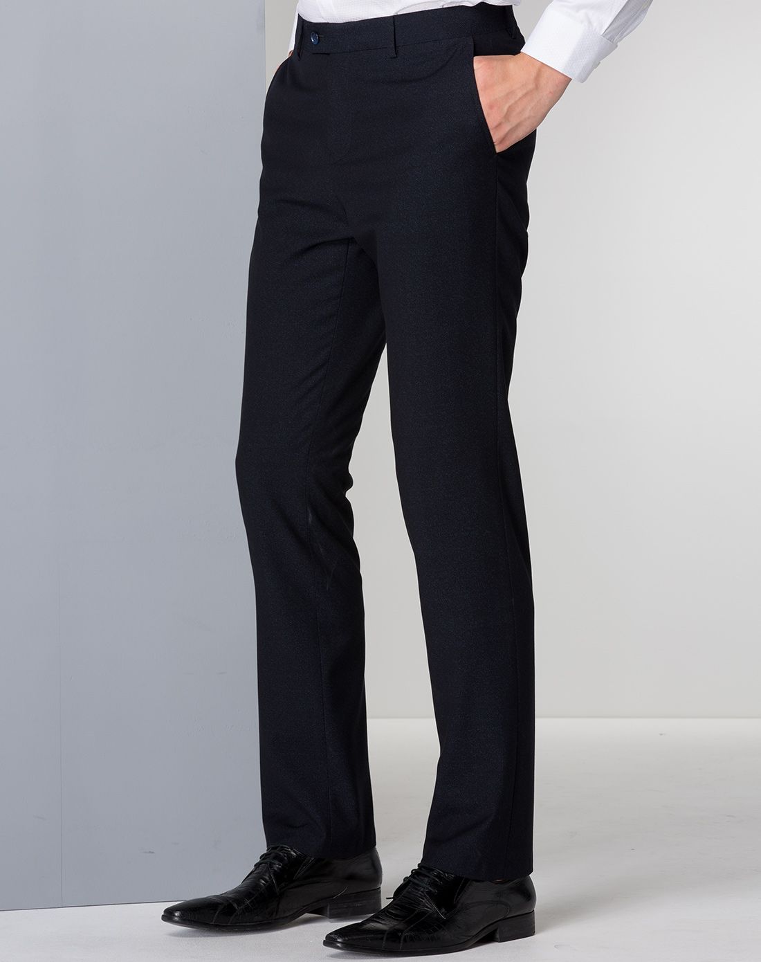 经典舒适藏黑色商务西裤