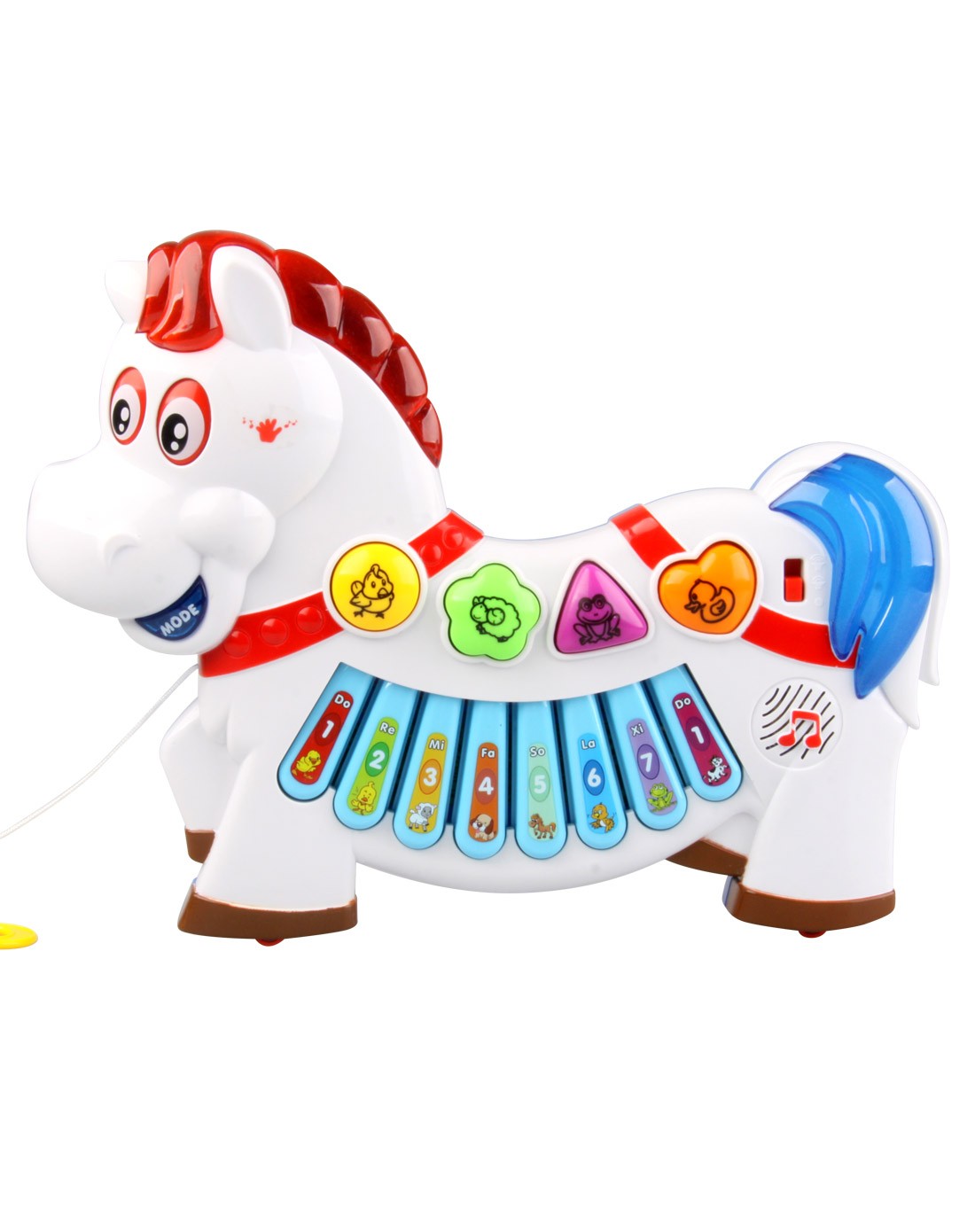 环奇益智玩具专场直发货(混合)乐婴智 新益智早教触摸小马故事琴-白色