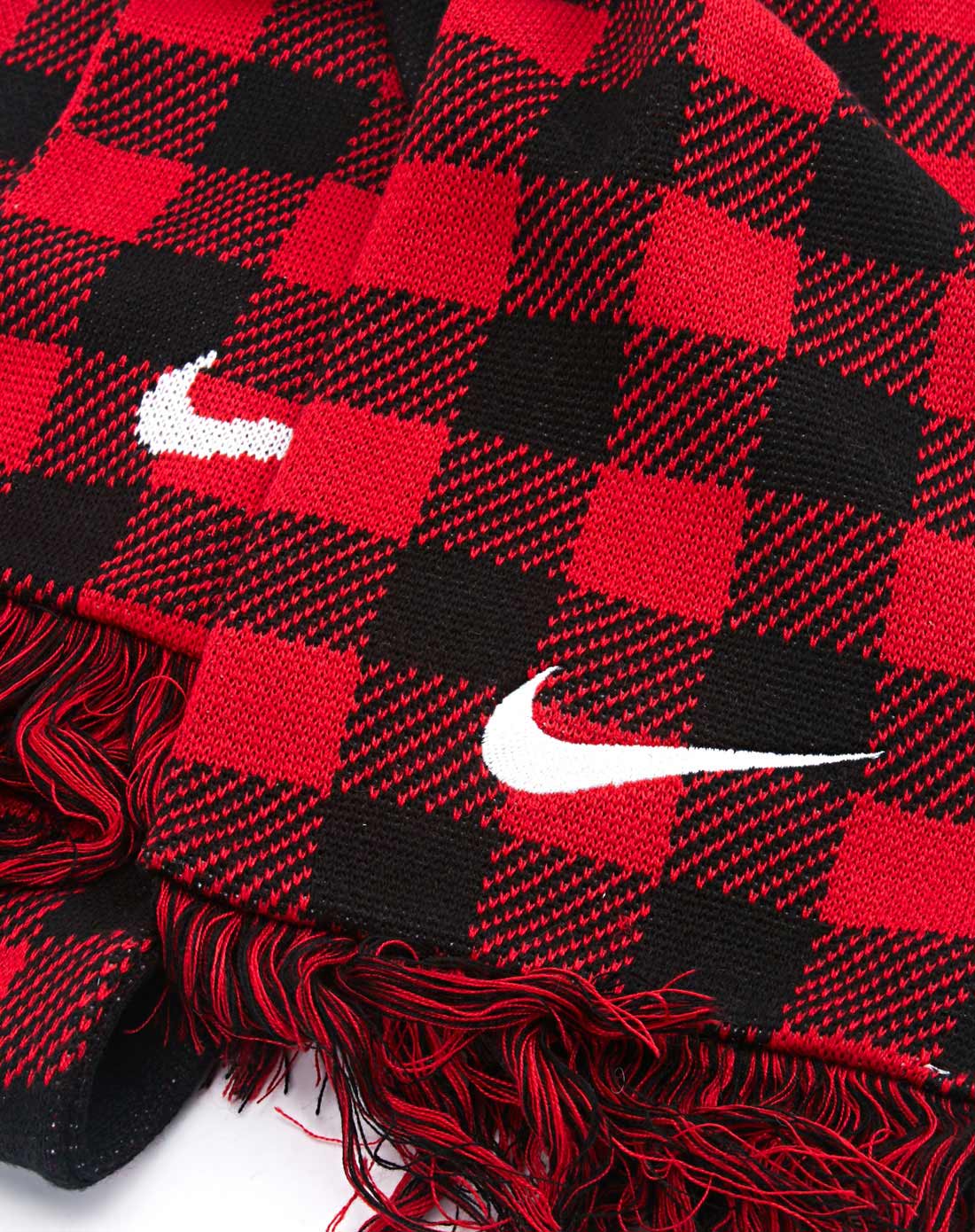 防寒保暖 男款红/黑色曼联球迷版围巾