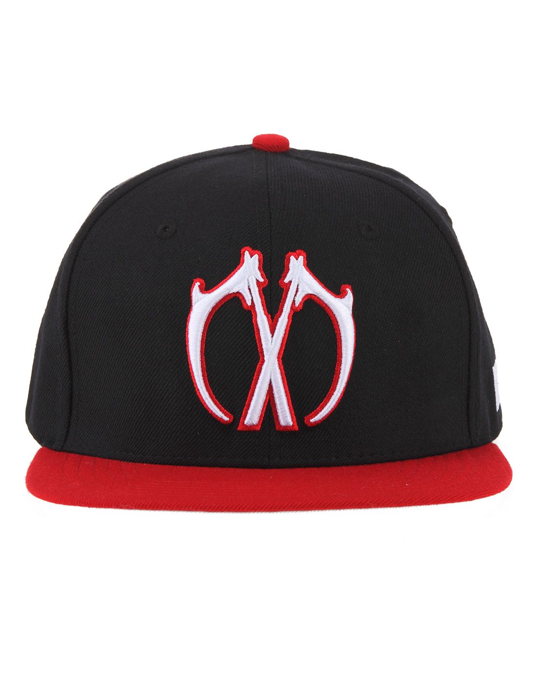 黑色配红白色双刀logo棒球帽