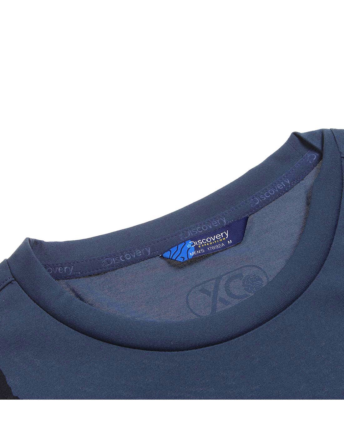 男款铁蓝灰户外速干t恤