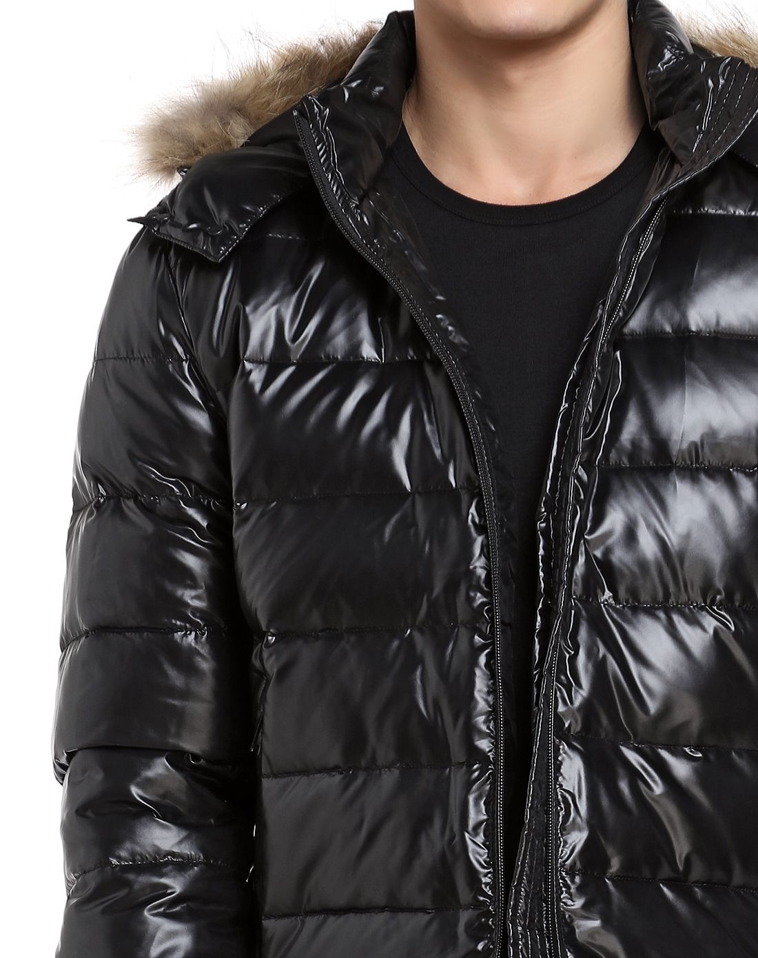 blackgateone67黑色百搭时尚长袖羽绒服1t0711e5r2150mjbk1_唯品会