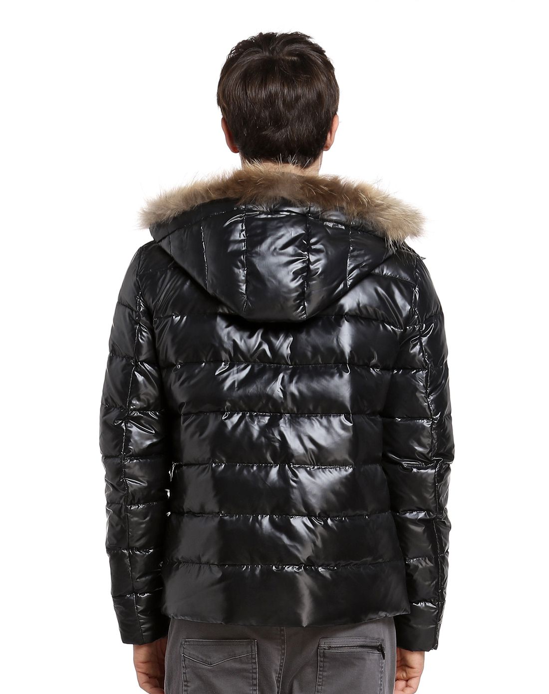 blackgateone67黑色百搭时尚长袖羽绒服1t0711e5r2150mjbk1_唯品会