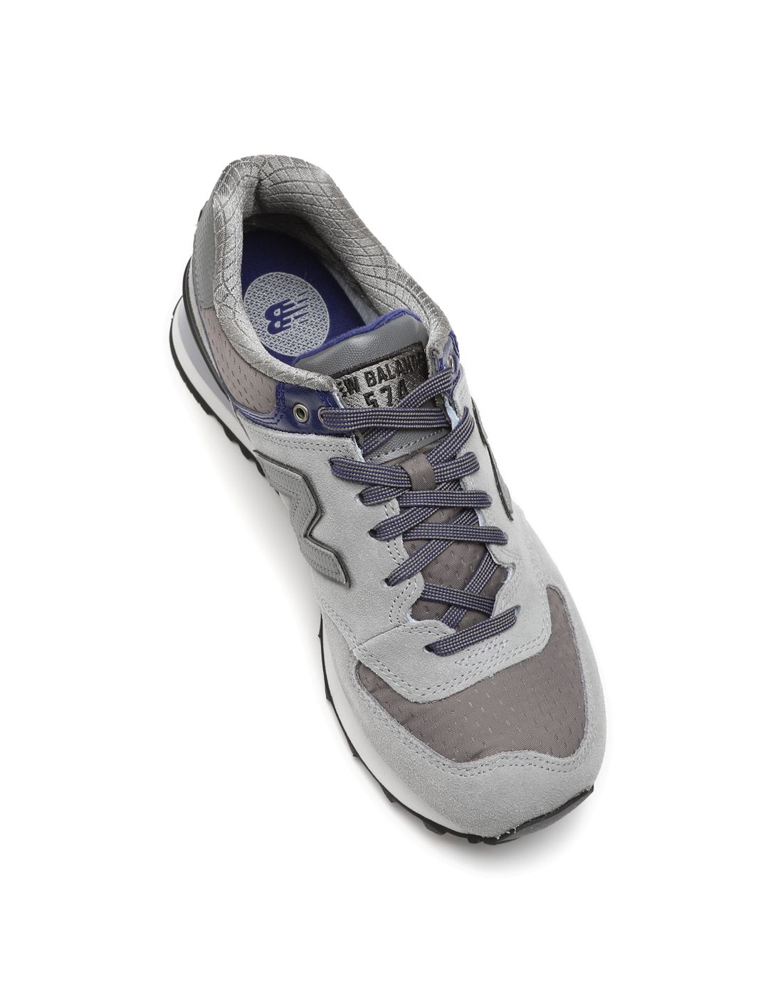 new balance复古潮鞋专场574系列 男款灰配蓝色运动鞋 经典复古ml574