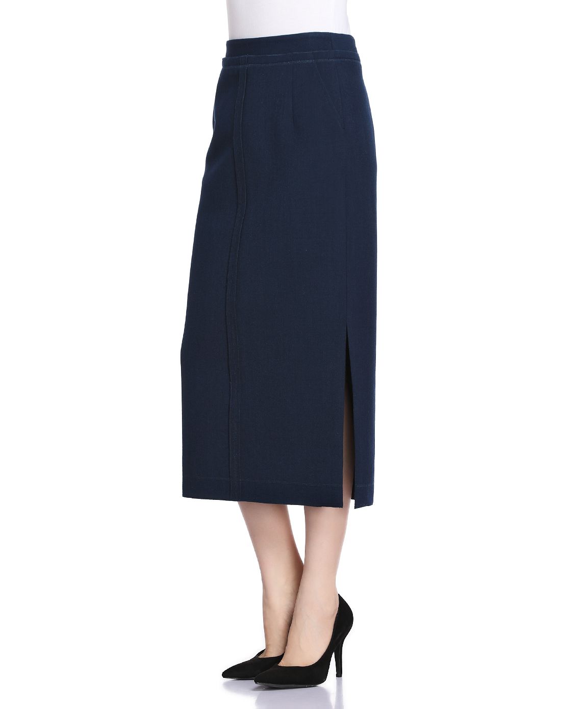 深蓝色简约经典裙子