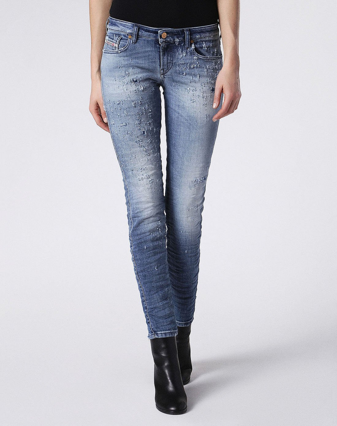 diesel女款弹力低腰紧身裤