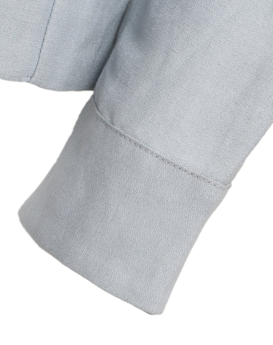 giorgio armani女款浅灰色亚麻单排扣立领衬衫