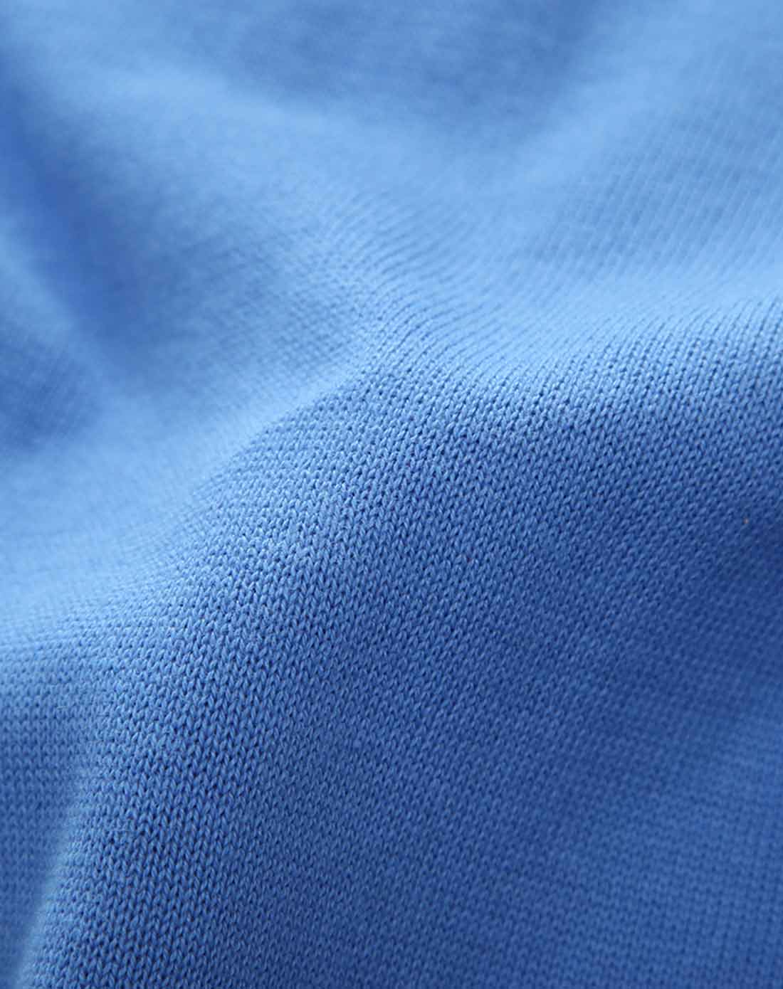 男童海蓝纯色圆领针织衫