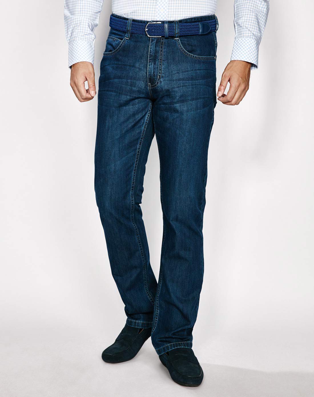 雅戈尔 男士都市休闲百搭直筒牛仔裤