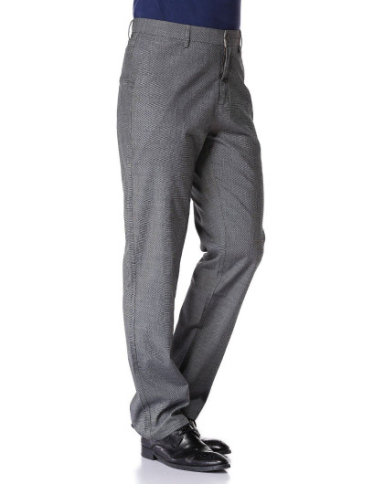 中腰简约直筒灰色休闲裤