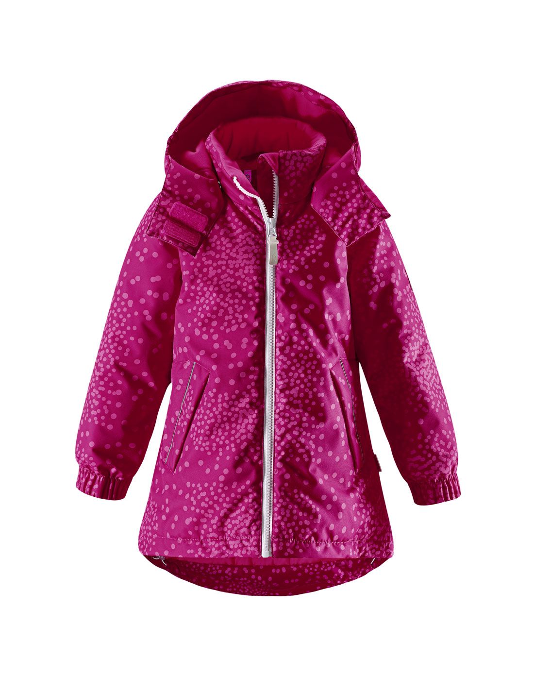 芬兰reima户外童装专场 > 冬季防风保暖 女中大童款玫红色长袖夹克