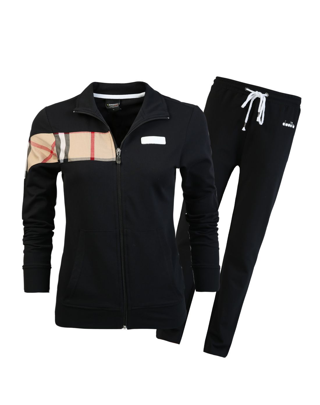 迪亚多纳 女款黑色时尚运动针织套装