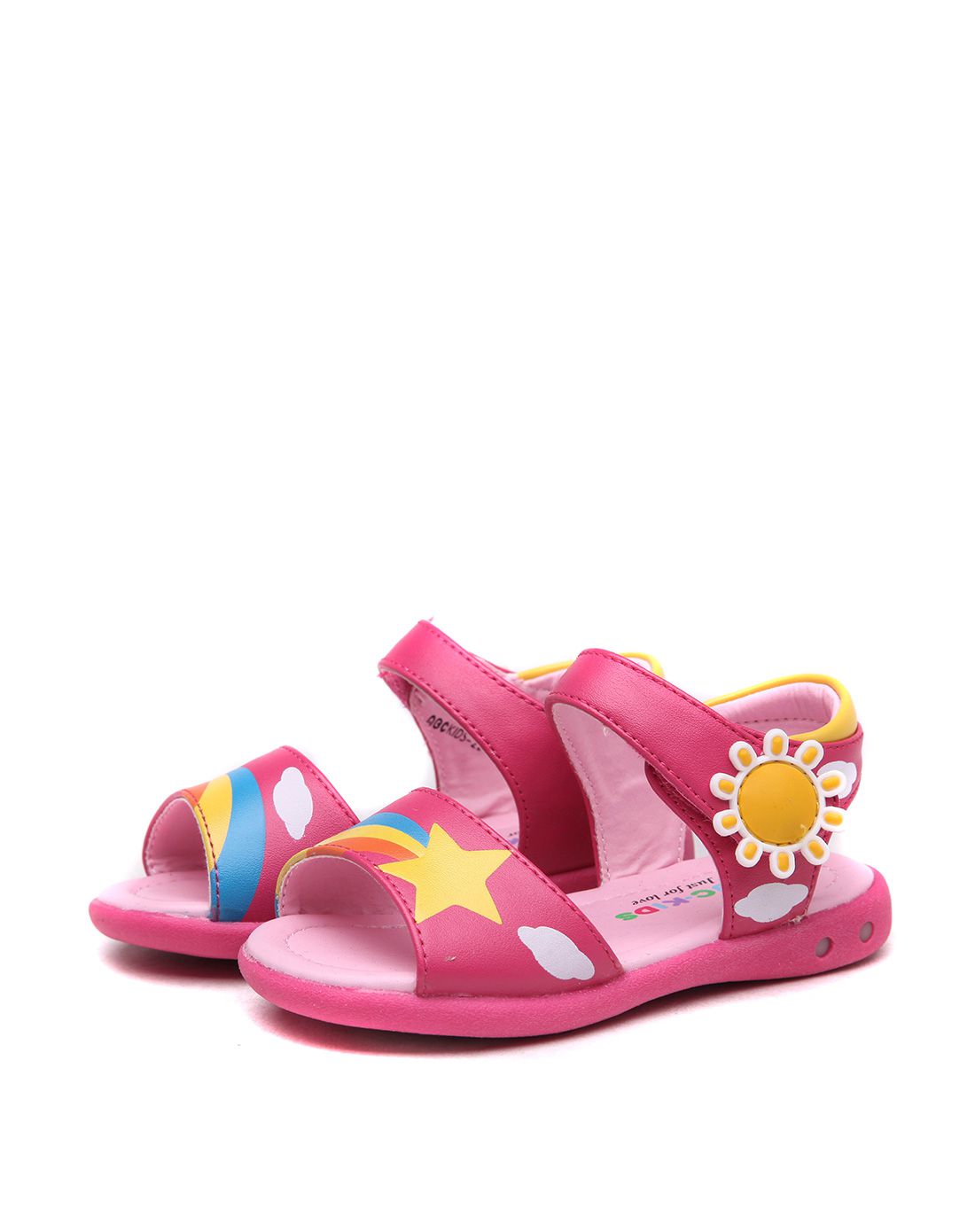 abckids女童鞋专场女宝宝玫红皮凉鞋【20-21】p5211508d-6500_唯品会