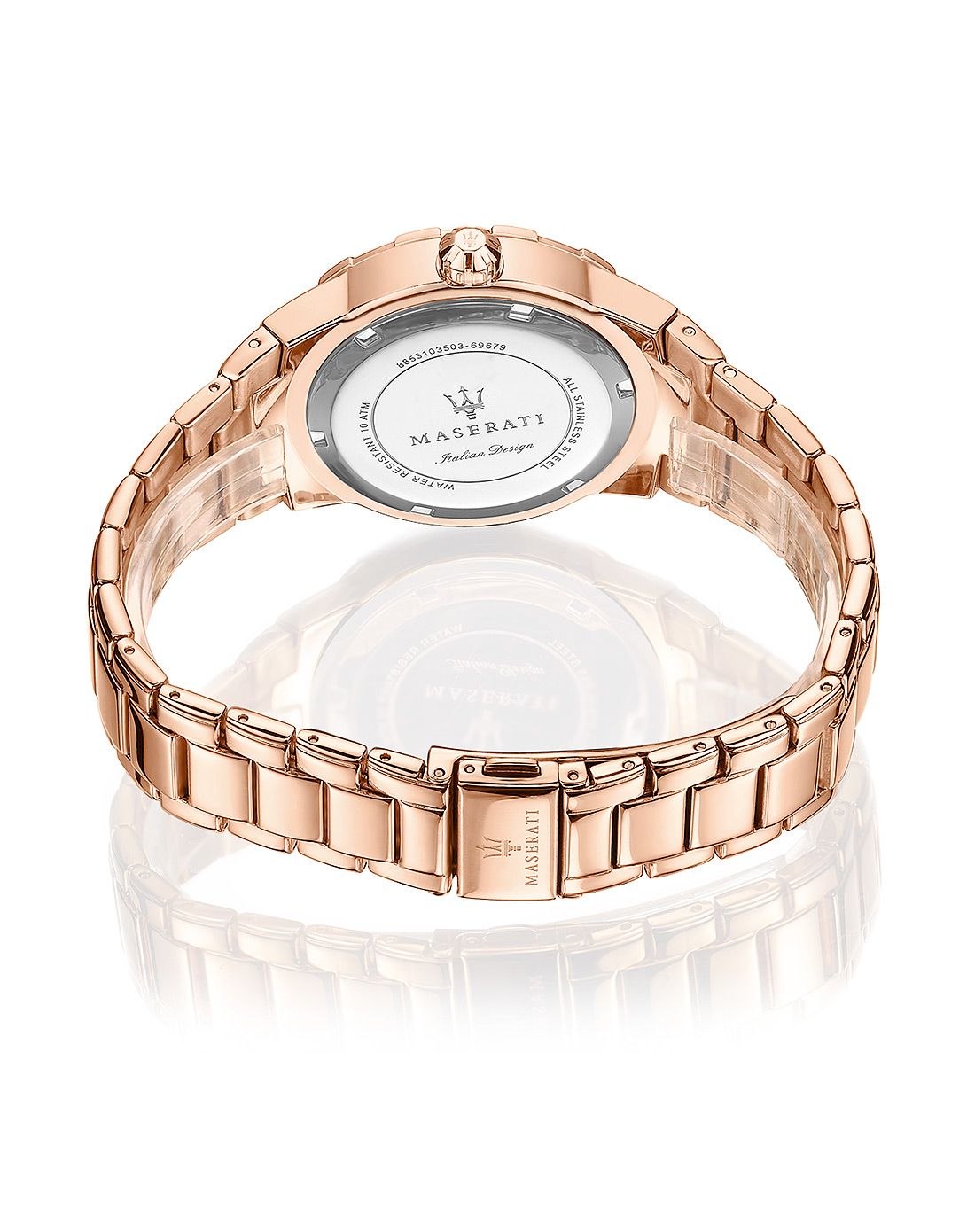 maserati time 玛莎拉蒂全玫瑰金御姐女士石英表r8853103503