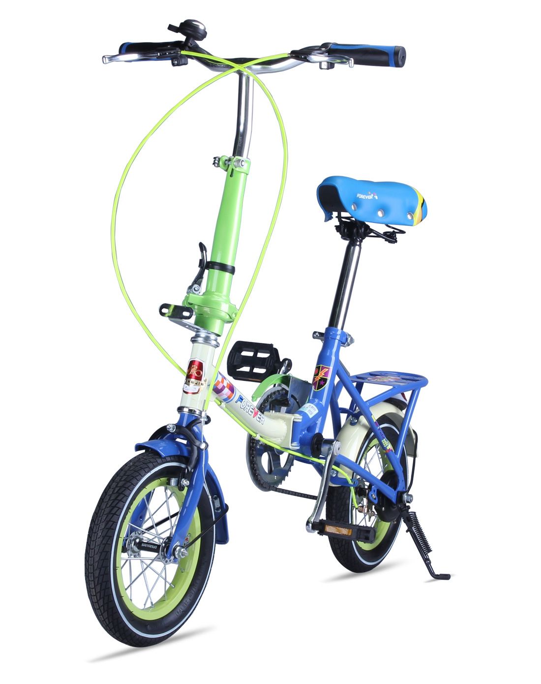 凤凰&永久自行车专场直发货永久 中性款蓝色14寸轻便折叠车jy-2_唯品