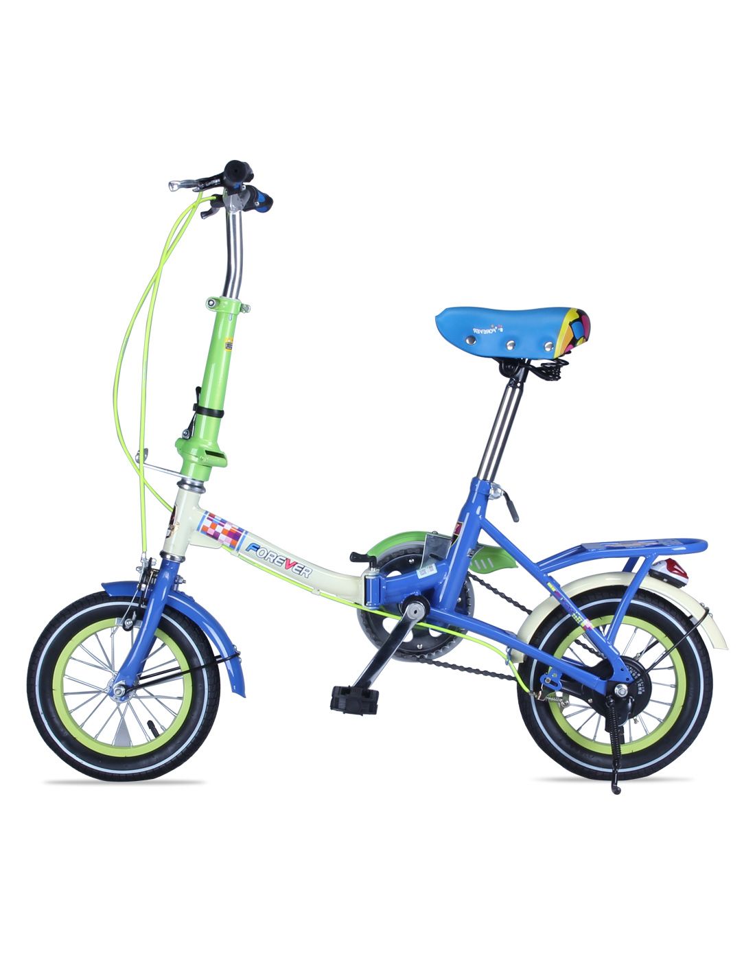 凤凰&永久自行车专场直发货永久 中性款蓝色14寸轻便折叠车jy-2_唯品