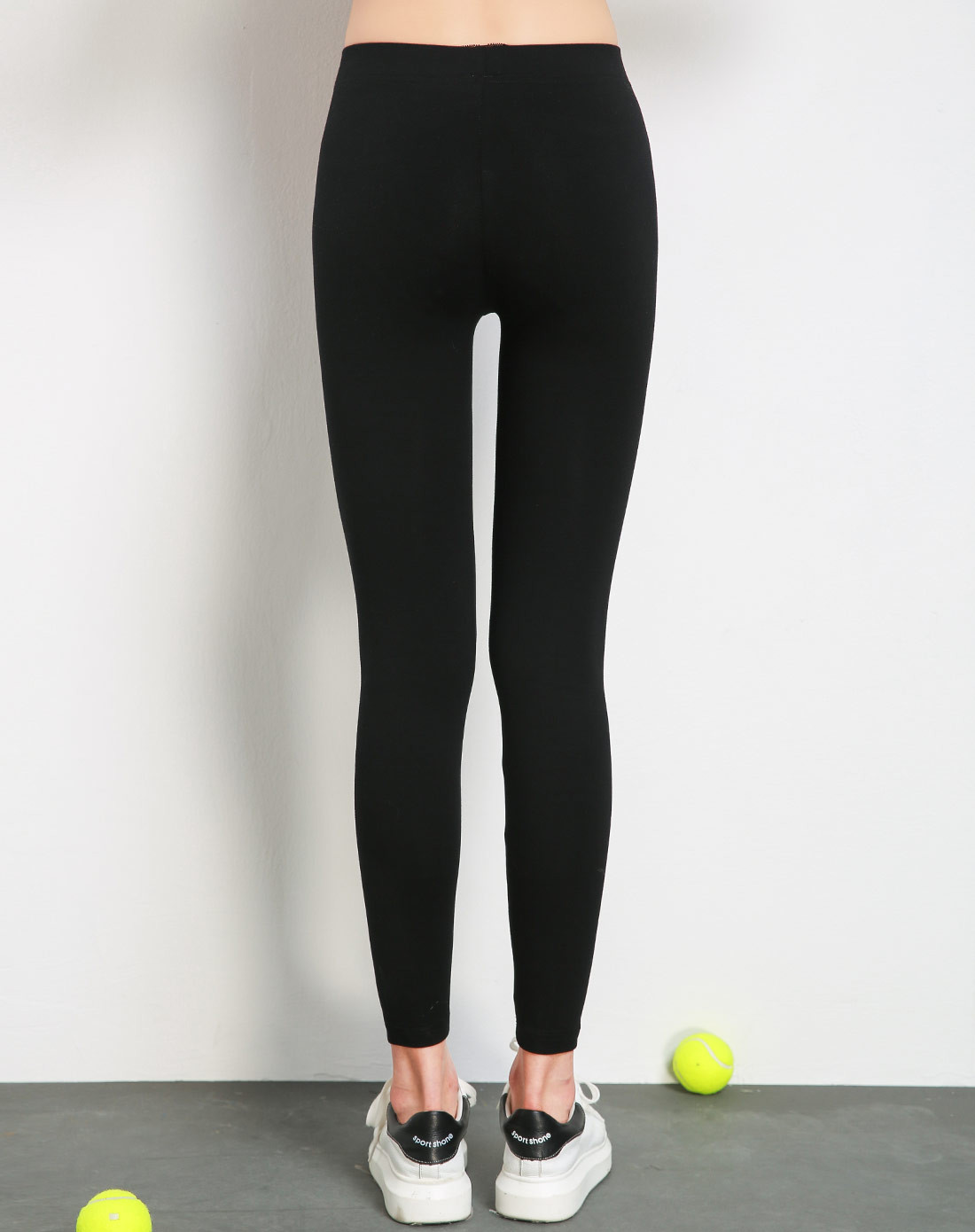 duck香港潮牌服饰专场舒适百搭 女款黑色健美运动裤 韩版显瘦bdk