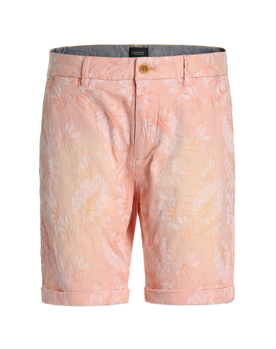 scotch & soda 柔软耐穿 男款淡橙红色短裤 潮流时尚