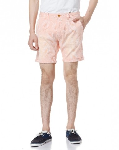 scotch & soda 柔软耐穿 男款淡橙红色短裤 潮流时尚