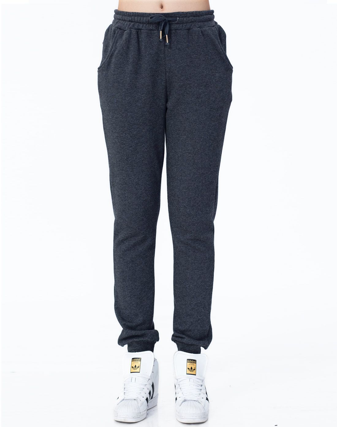 运动健美 女款深麻灰收腿裤