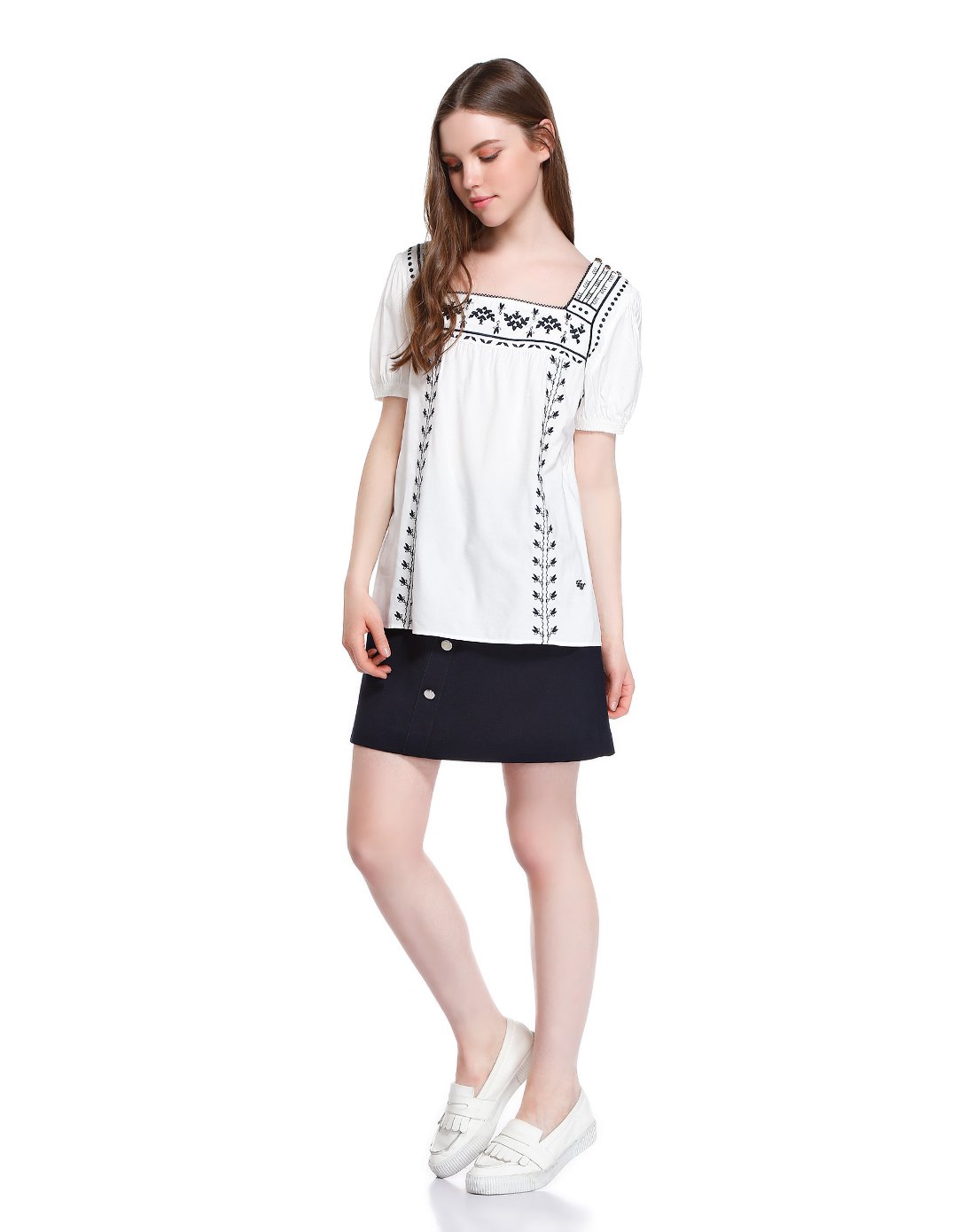 小熊teenieweenie斯文民族风短袖上衣ttba62392q39_唯品会