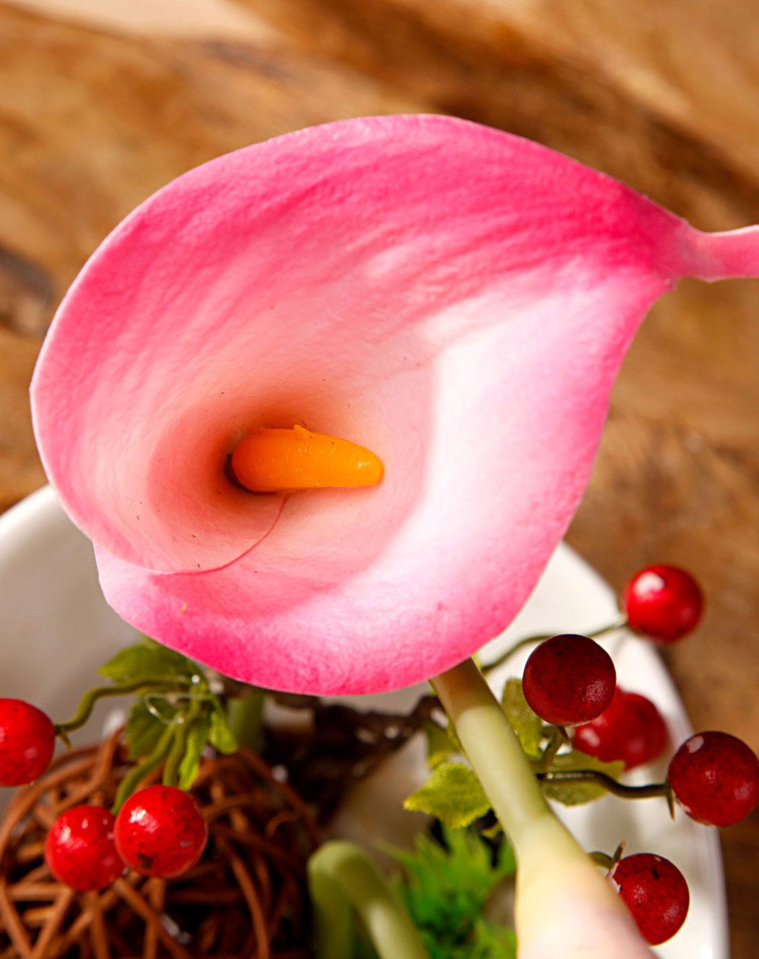 迷你粉色马蹄莲红点