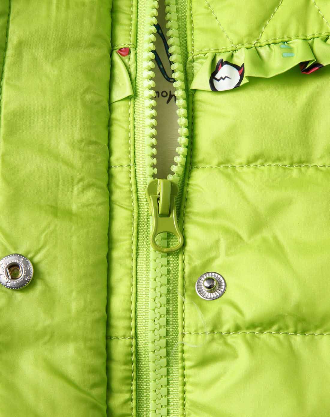 女童深果绿羽绒服