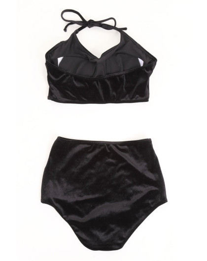 rinorino. 近藤千寻同款 分体泳衣女 新款小胸绒面比基尼度假沙滩泳装