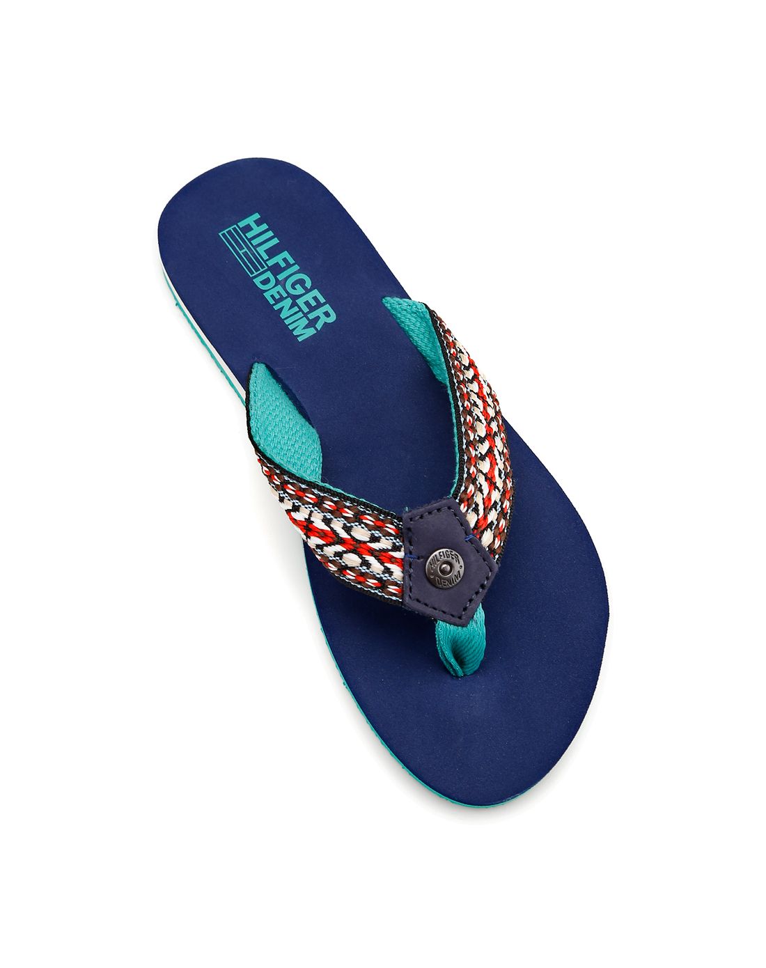 tommy hilfiger深蓝/红色休闲夏日人字拖en56818694ls600_唯品会