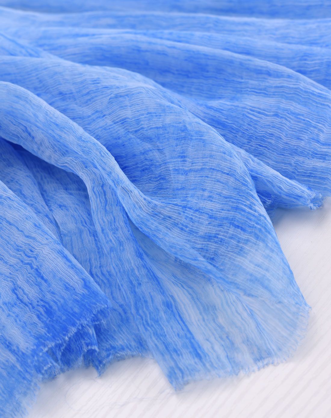 新品女士顺纡绉脏染工艺高端真丝丝巾