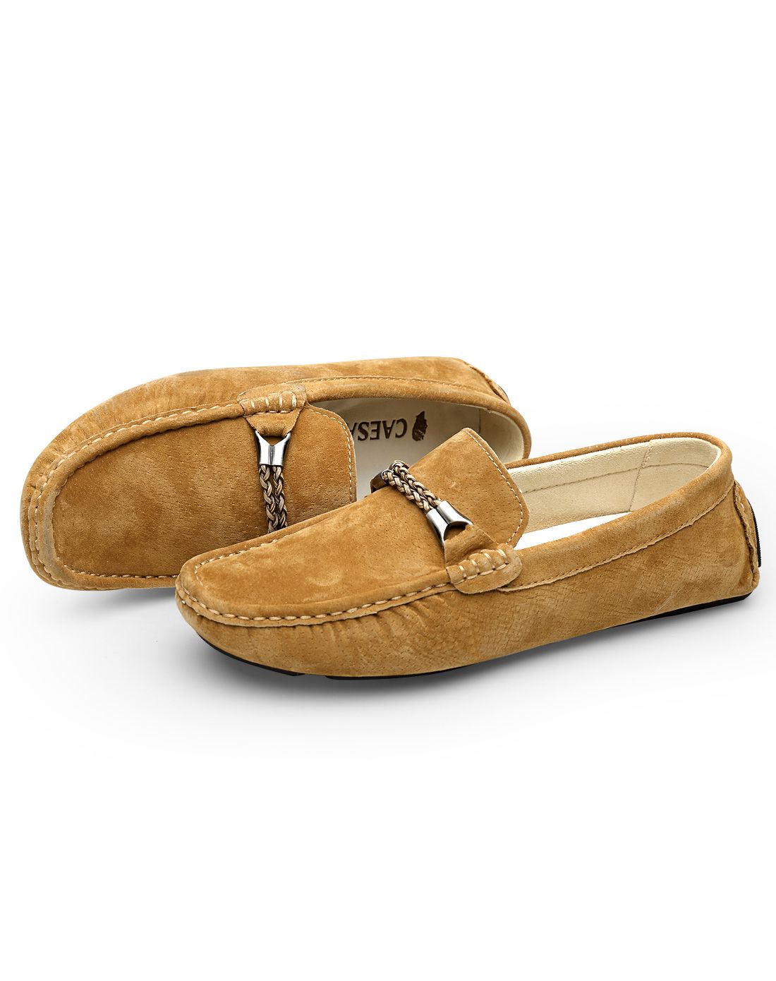 2016年新款男款黄色头层猪皮休闲鞋