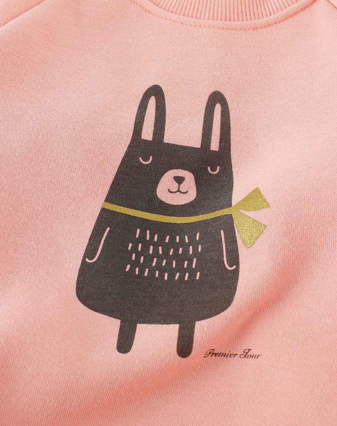 > graphic幼儿可爱动物图案t恤(粉色)