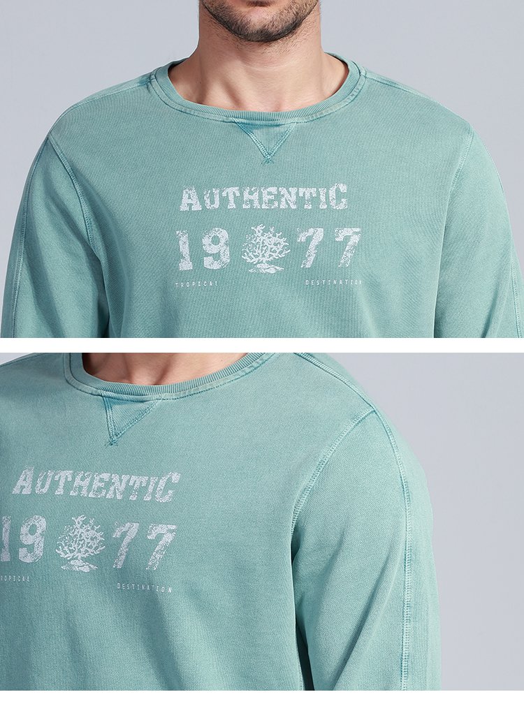 靛青色长袖卫衣