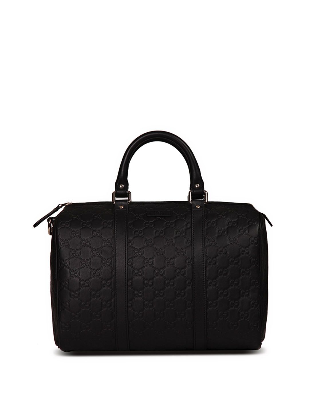 gucci包包配件专场gucci女士黑色纯皮手提包265697874_唯品会