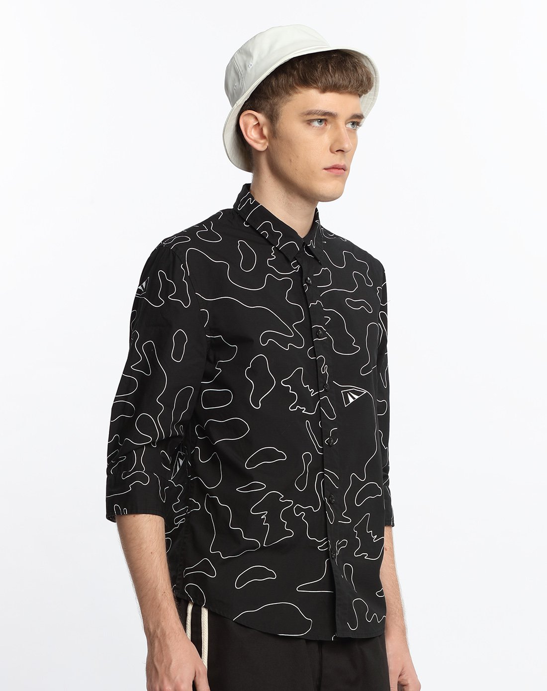 个性时尚休闲 男款长袖印花衬衫