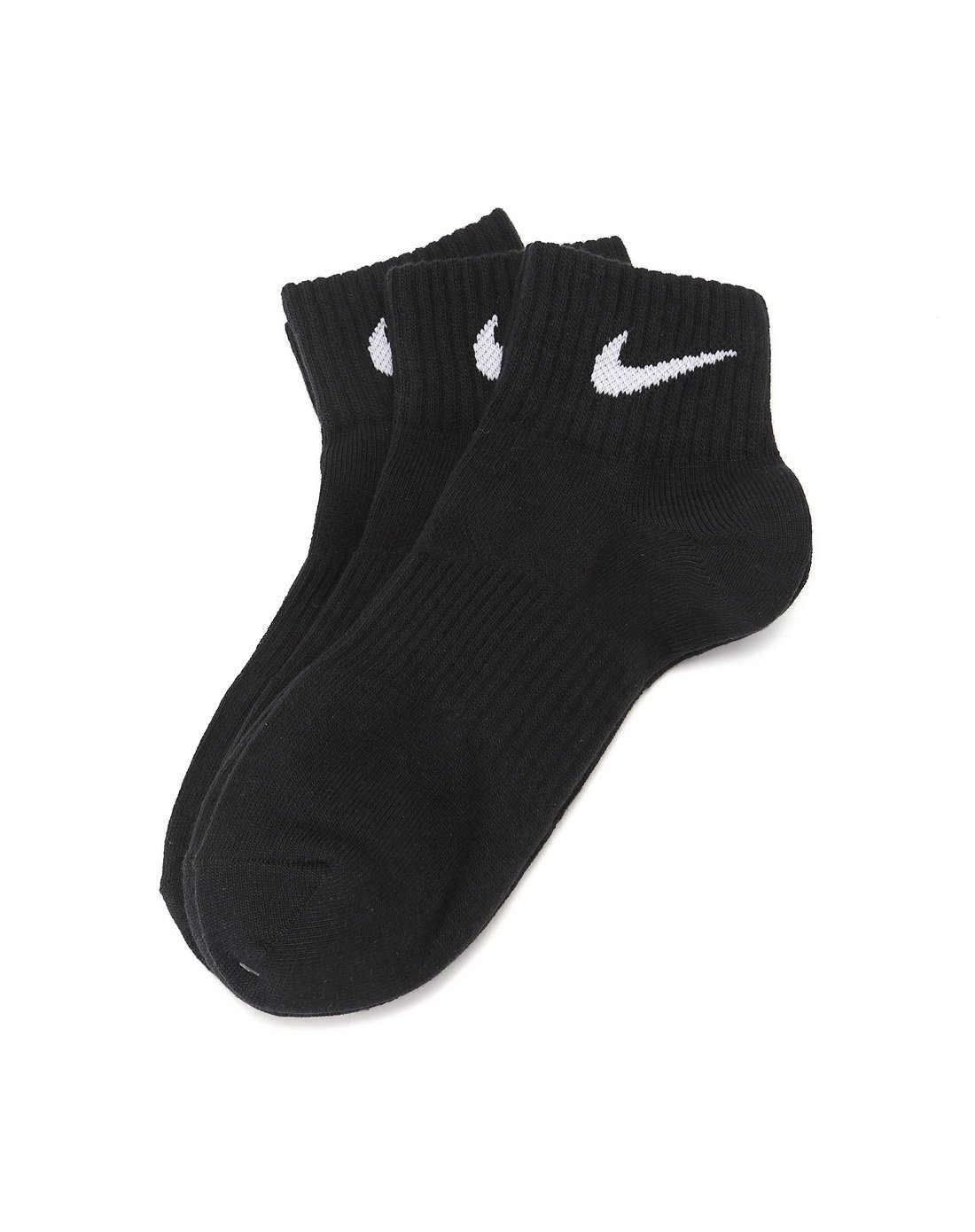 耐克nike 柔软干爽 男款黑色运动袜 三对装