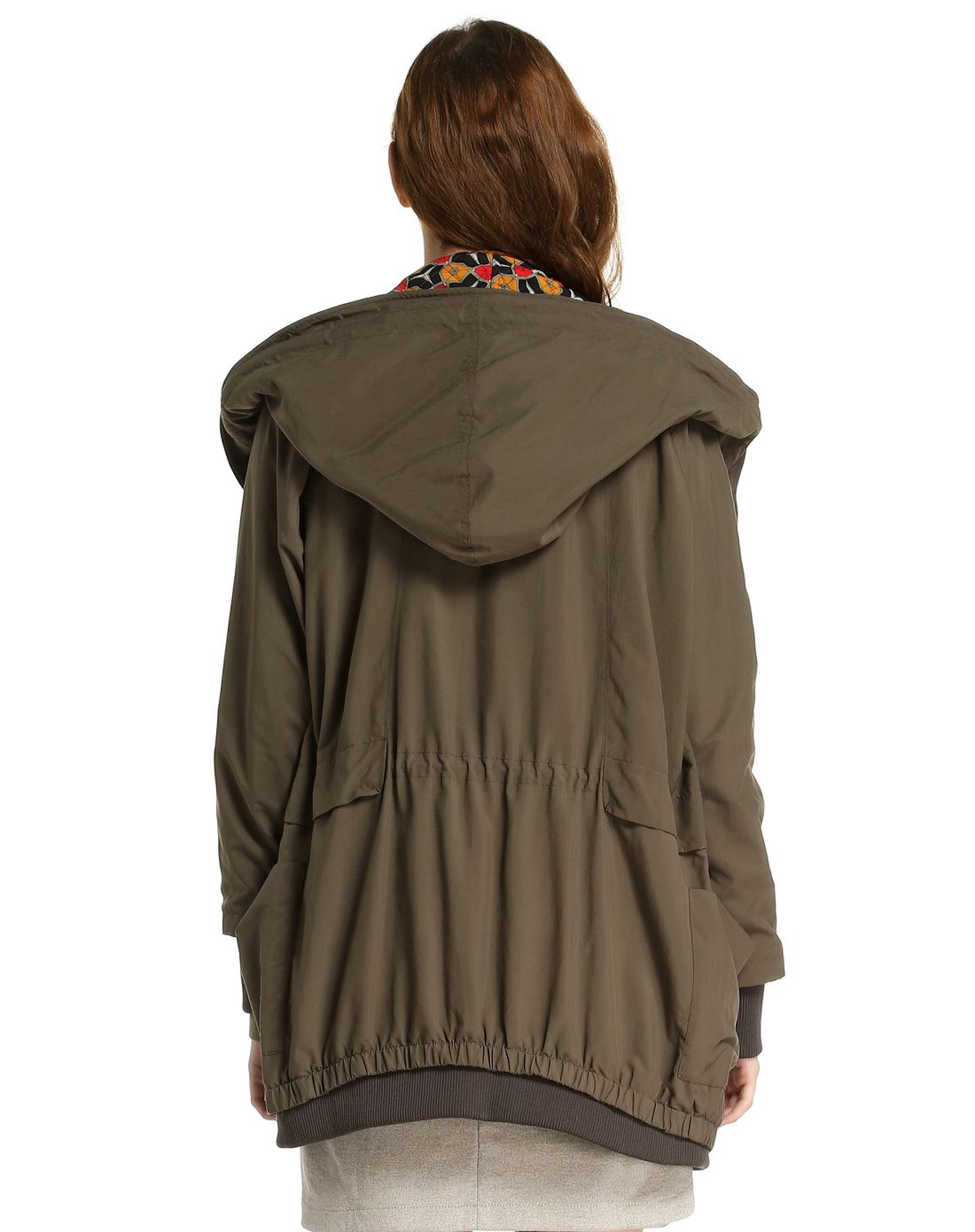 绿卡其色休闲百搭长袖外套