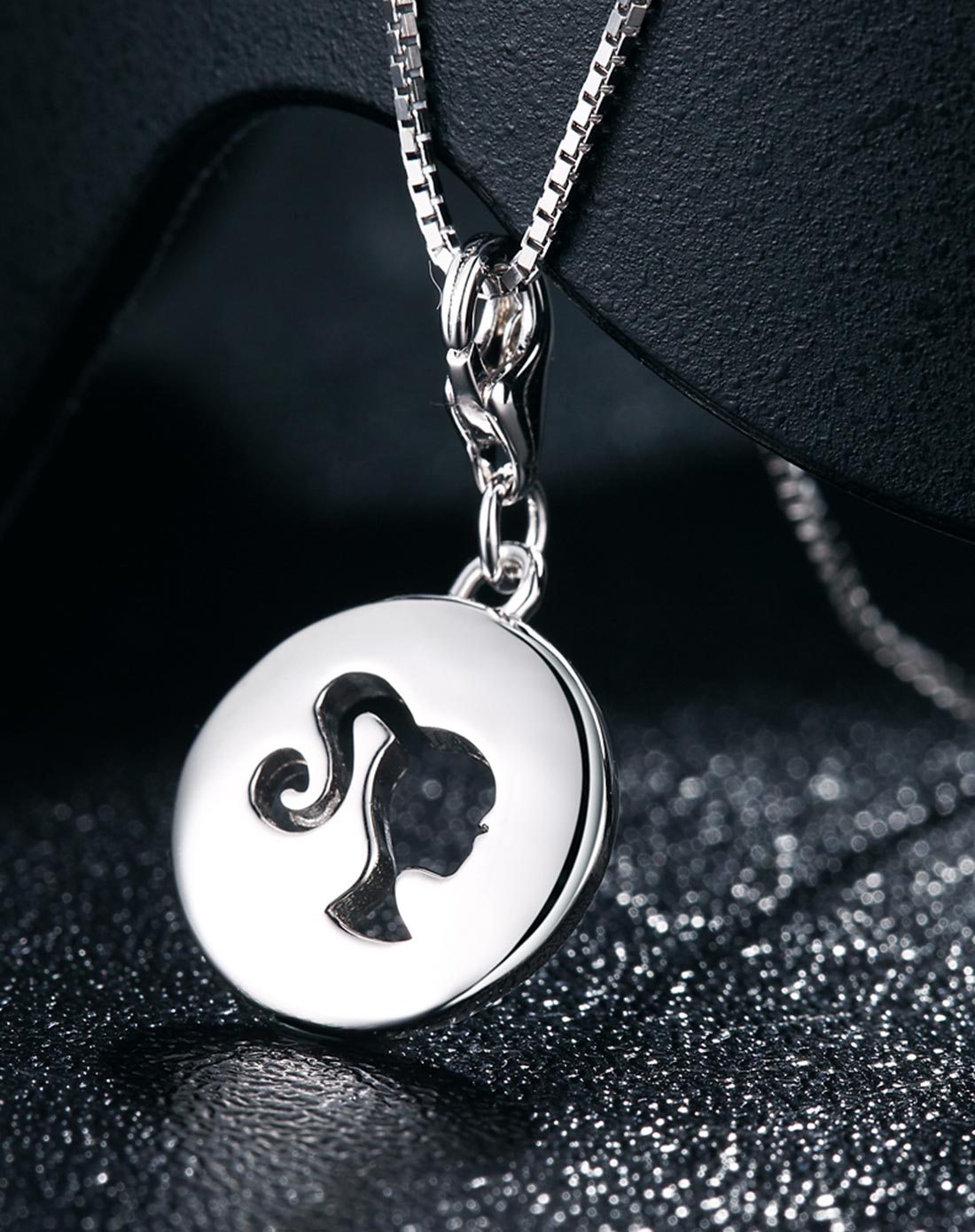 公主系列s925银欢声笑语头像吊坠