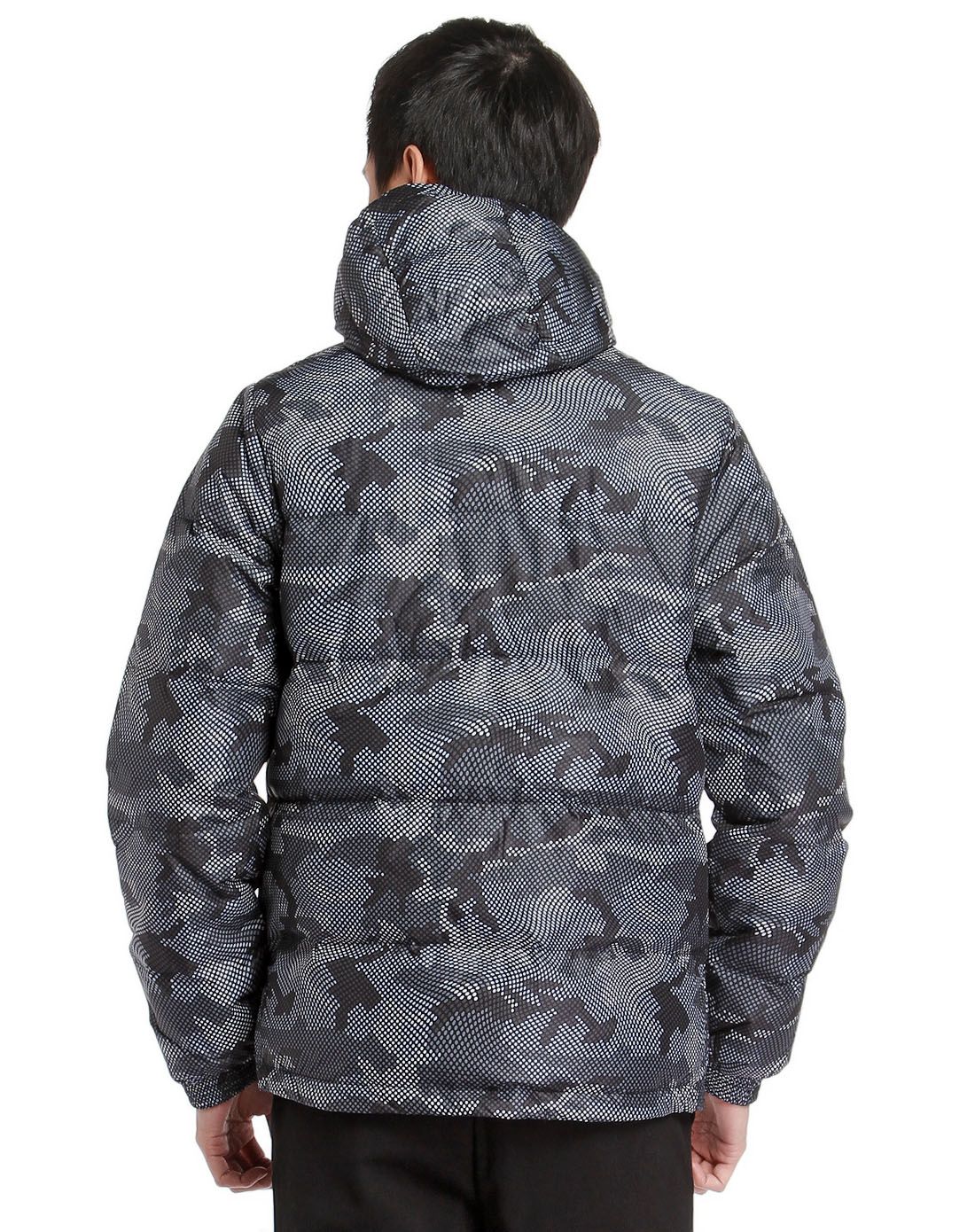 防寒保暖 男款灰色迷彩羽绒服