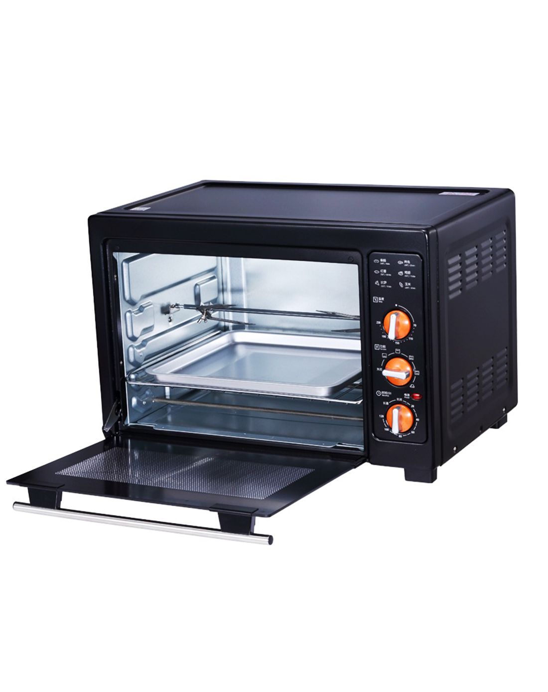 电烤箱家用旋转烤叉发酵电烤箱38升