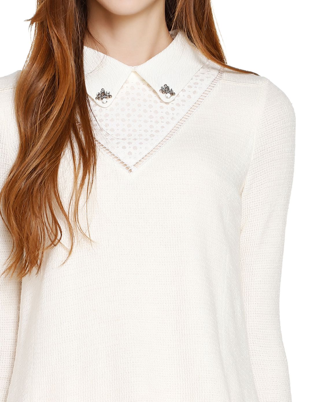 浅米色简约百搭长袖上衣