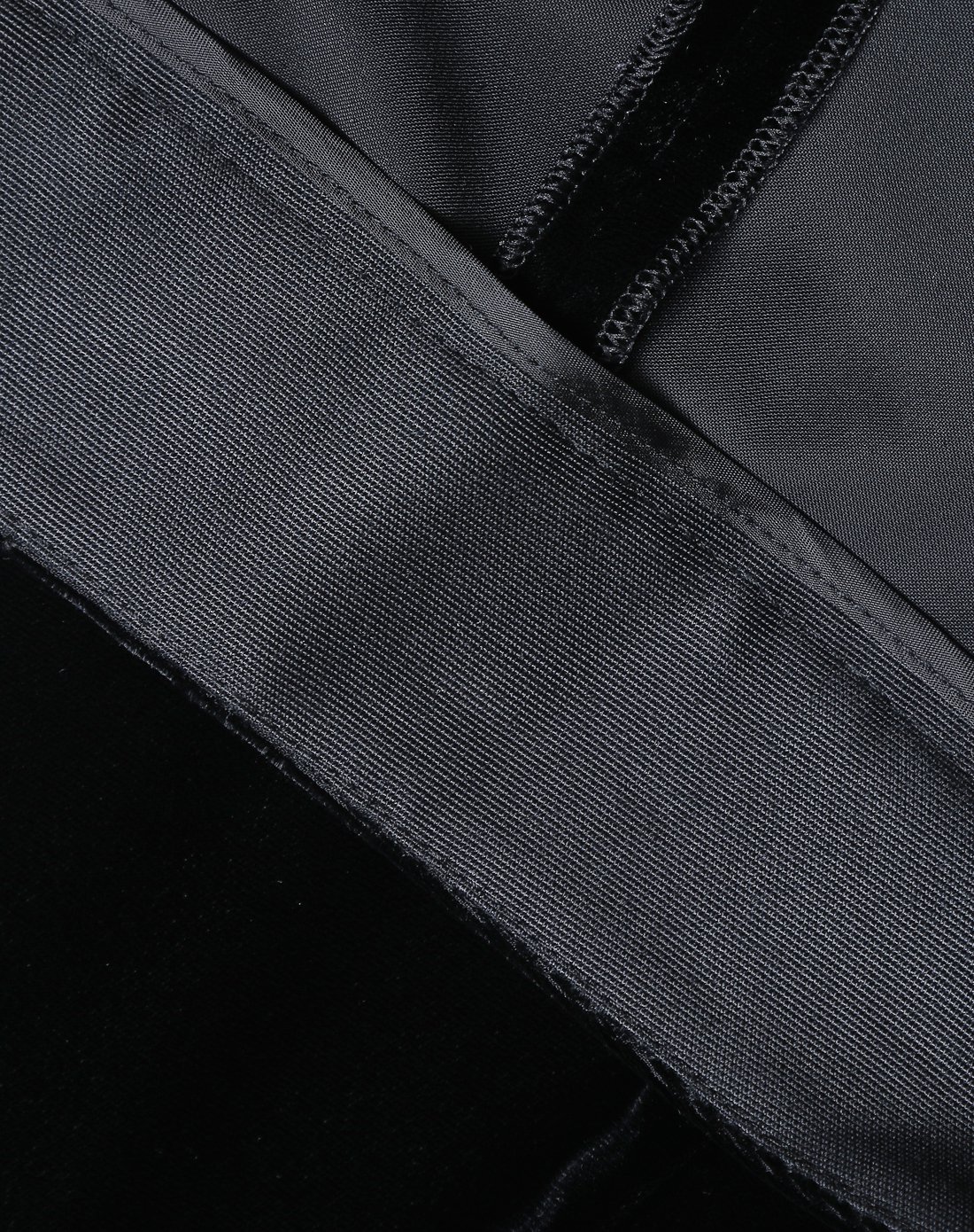 giorgio armani女款黑色天鹅绒阔腿裤