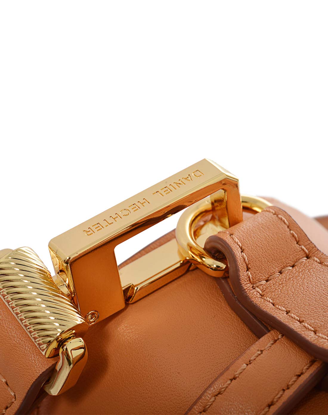 daniel hechter 杏色牛皮革女款手提包