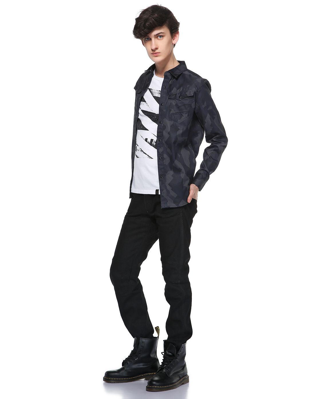 男款紫蓝/灰色帅气百搭长袖上衣