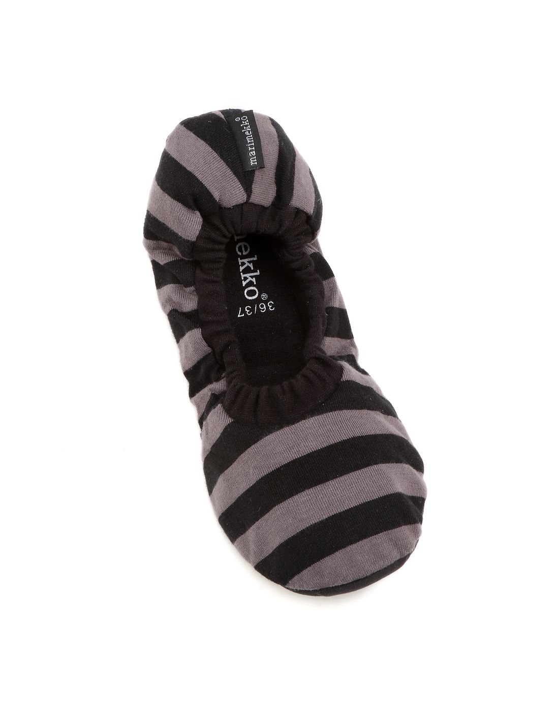 marimekko 女款黑/棕色条纹家居睡鞋